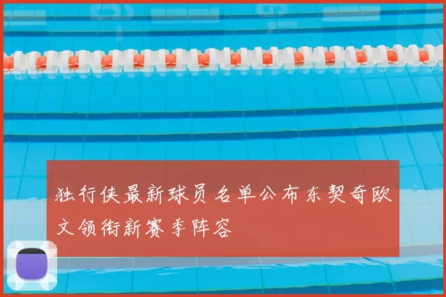 独行侠最新球员名单公布东契奇欧文领衔新赛季阵容