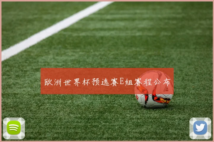 欧洲世界杯预选赛E组赛程公布
