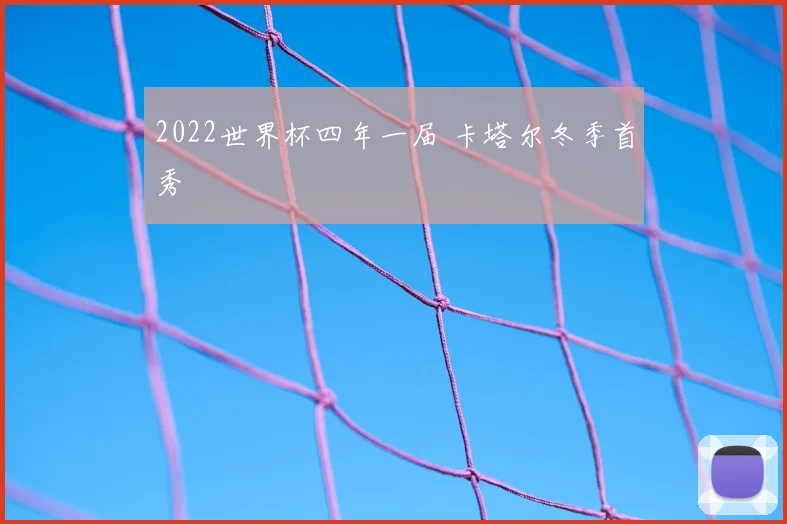 2022世界杯四年一届 卡塔尔冬季首秀